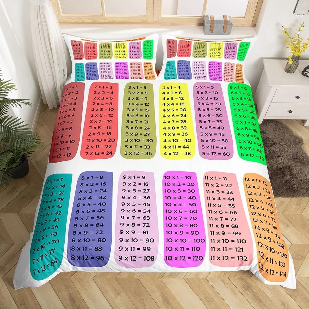 Comforter Cute Cartoon Animals Twin For Kids Boys English Alphabet Bedding Set Cute Monkey Colored Letters Comforter
