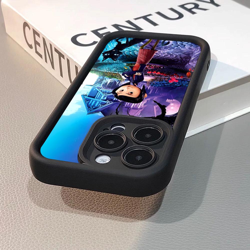 Custodia per telefono anime C- Coraline per iphone 17 16 Air 15 14 13 11 12 Pro Max Plus Cover guscio morbido