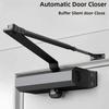 Aluminium Automatischer Türschließer Armtyp Türschließen(Schwarz / Silber)