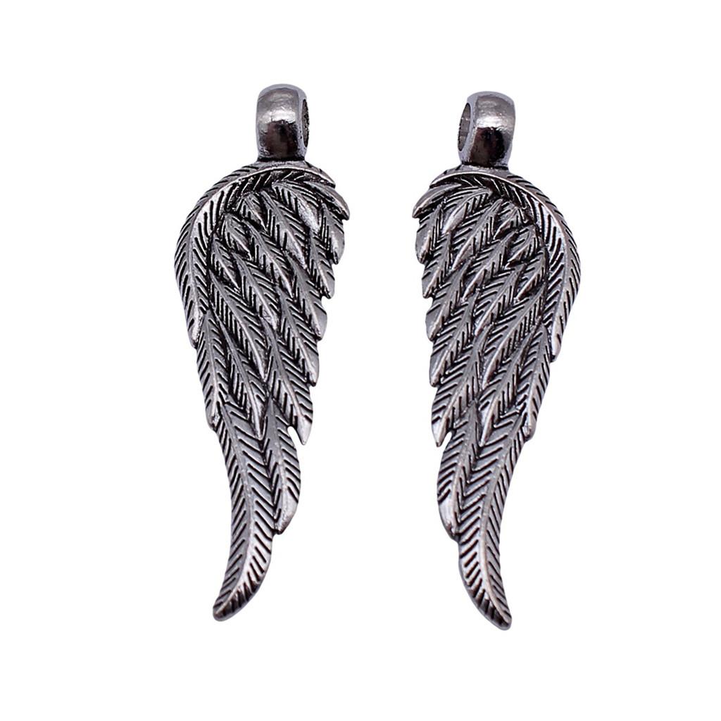 Feather Wing Charms Antique Alloy Pendants For Bohemian Jewelry Making