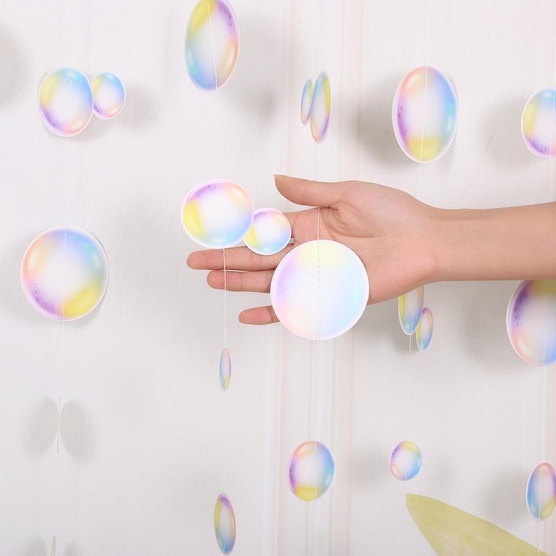 3M Bubbelgirlanger Barn Sjöjungfru Födelsedagsfest Dekoration Hängande Band Under Havet Havsfest Tillbehör Babyshower Bröllop