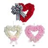 Artificial Rose Wreath Flower Wreaths Heart Love Garland Wall Hanging Sign for Gifts Anniversary Wedding Dinner Decor