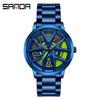Classic Men's Quartz Watch - Car Wheel Style, Steel Band, Trendy & Casual