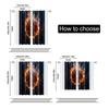 2 Pcs, Filtering Curtains (excluding Rods, Non-movable, Without Batteries) Artistic Basketballbackgroundsuitable for Use In