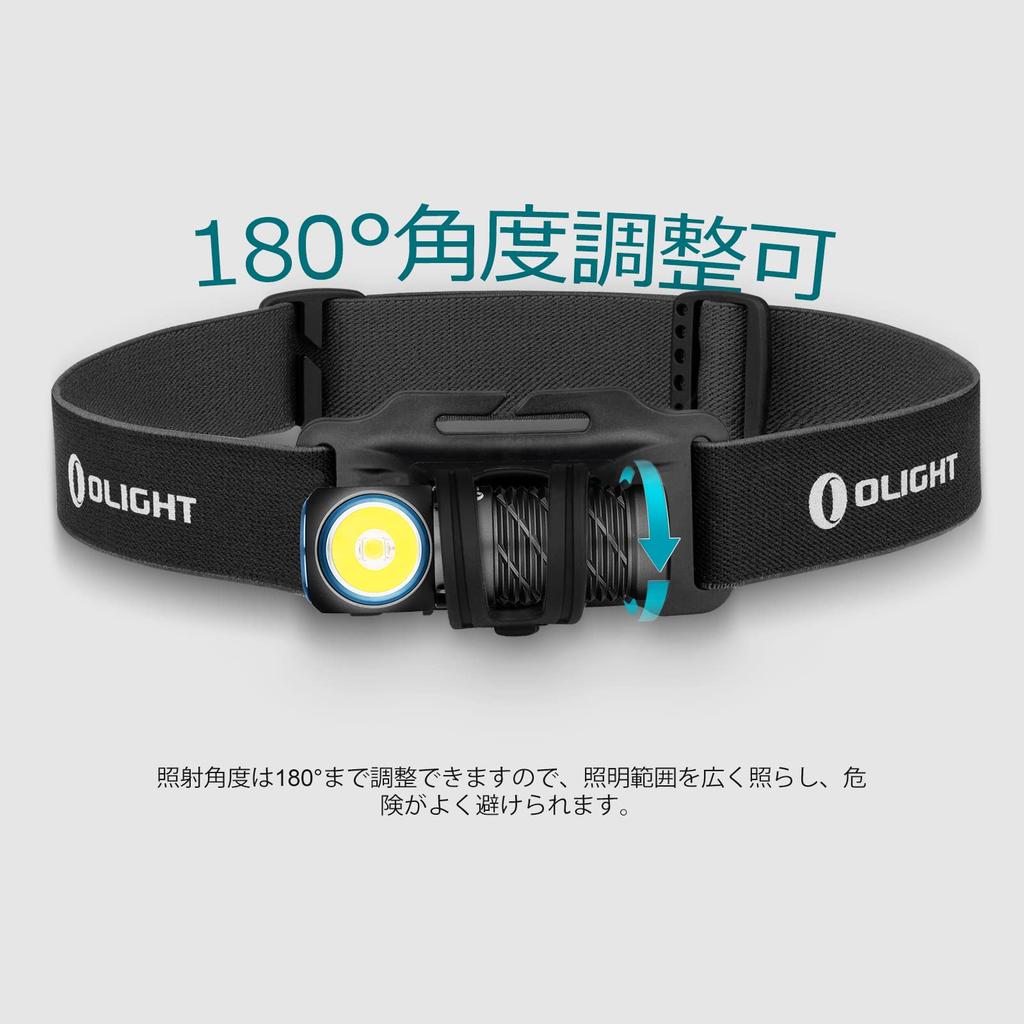 OLIGHT Perun 2 Mini 1100 Adjustable 6 Lighting IPX8 Ideal for Disaster Outdoor Night and Power Cold White Headlamp/Flashlight, Rechargeable,