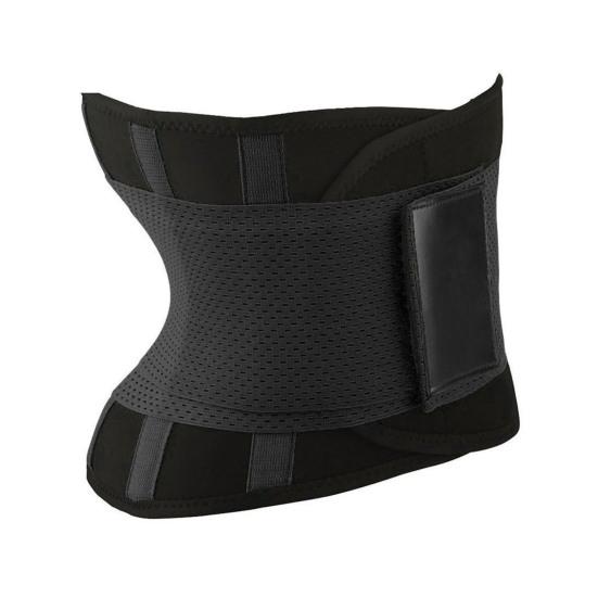 

Пояс для похудения Waist Cincher с регулируемой застежкой-липучкой, корректирующий живот, изгибы в форме песочных часов, пояс для сжигания жира на животе и похудения на талии M чёрный