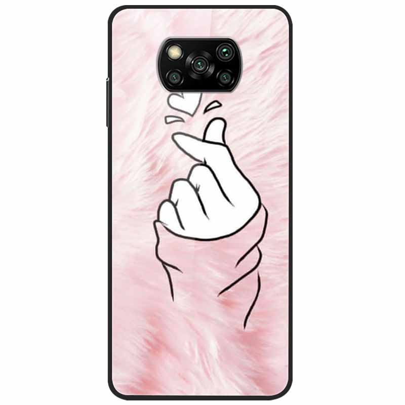 Etui na Poco X3 Pro Modne Urocze Szkło Hartowane Luksusowe Pokrowce Coque dla Xiaomi Poco X3 NFC Etui PocoX3 X 3 Zderzak Ochronny