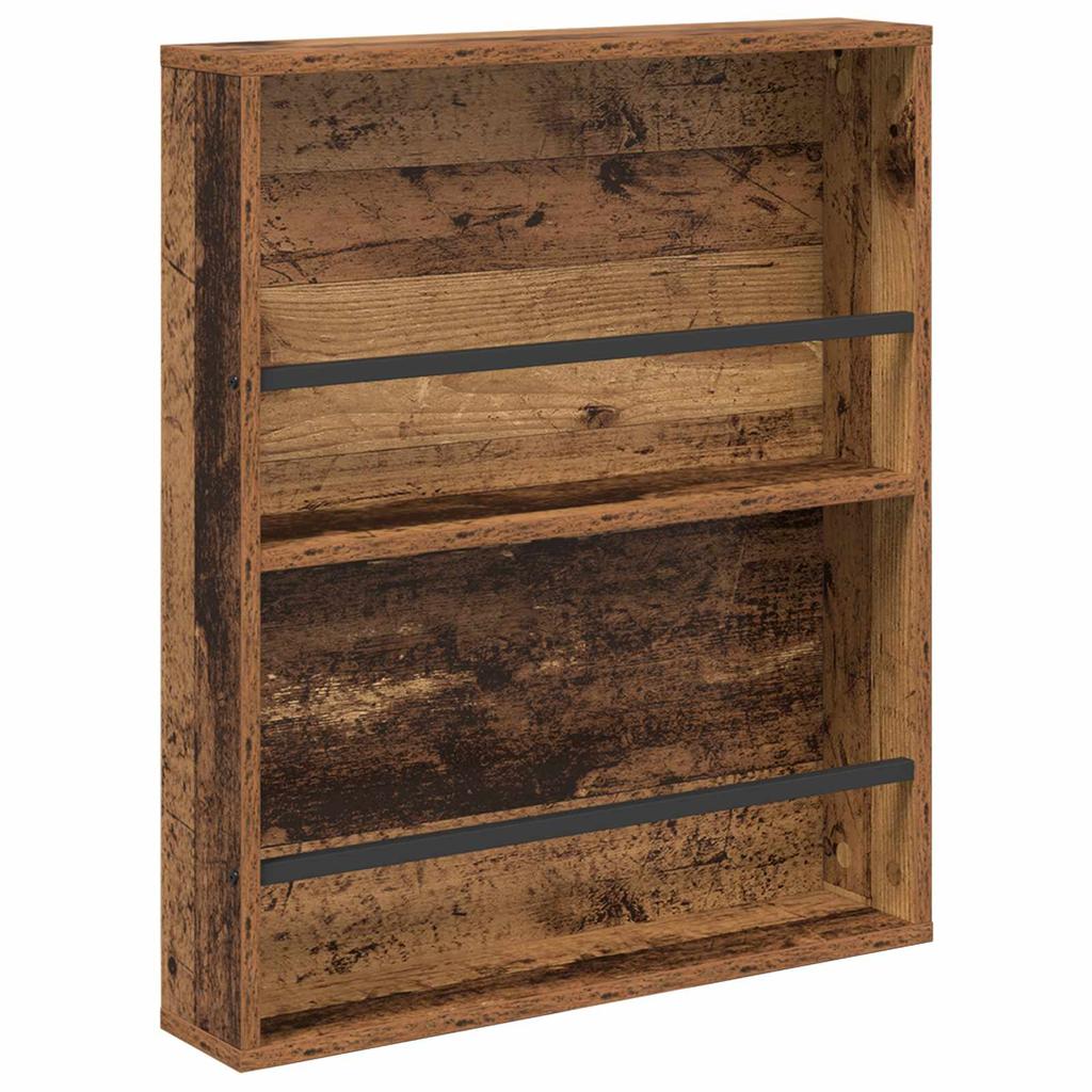 Magazine Shelf 2 pcs Reclaimed Wood Look 60 x 12 x 70 cm Engineered Wood