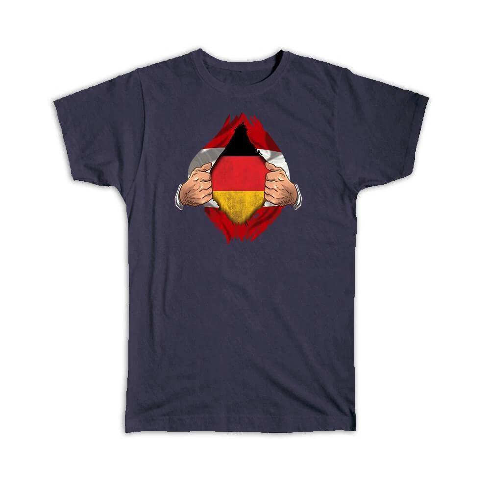 Gift T-Shirt : Germany Danish Flag Chest German Deutsch M