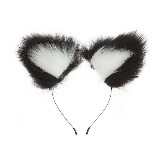 Plush Cat Ear Headband Durable Metal Hairband Versatile Design Hair Hoop Cosplay Props Hair Accessory