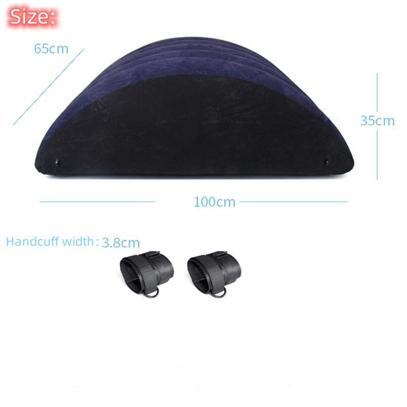 VaHppy Inflatable Mat/Bed Circle Curved  Swinging Multiple sex positions 2.1kg 100*65*35 Gift Handcuffs Couples SM BDSM Toys