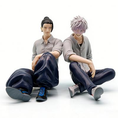 In Stock New Arrival Jujutsu Kaisen Figurines Satoru Gojo Suguru Geto Sitting Pose PVC Collectible Models Perfect Gifts for Boys