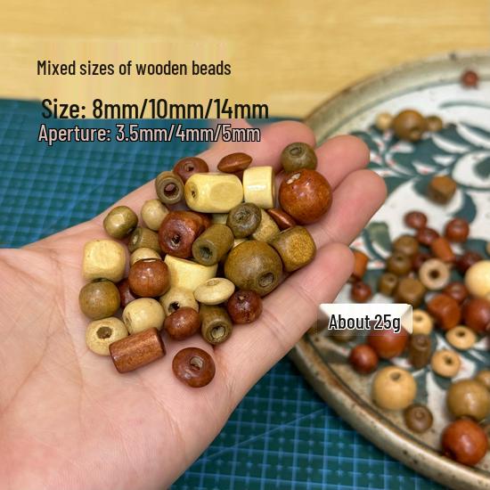 Blue Stone Clay Beads & Accessories Set: Wood & Ceramic Charms for Jewelry Making