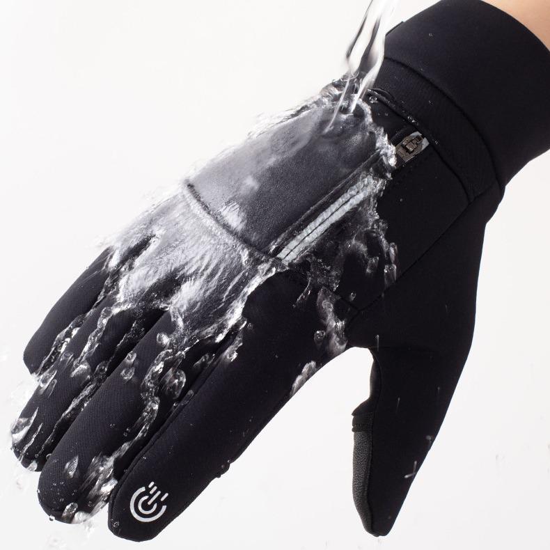 Men's Winter Cycling Gloves: Fleece Lined, Windproof, Waterproof, Touchscreen-Compatible for Outdoor Sports and Mountaineering