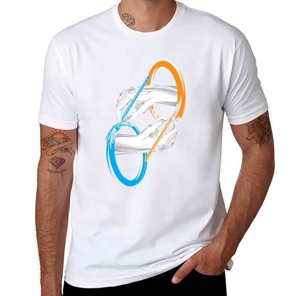 Drawing Portals Tshirt Worker Basic Short Sleeve Tee