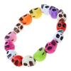 Colorful Skull Bracelet Punk Girl Elastic Bracelet Women's Skull Linked Bracelet