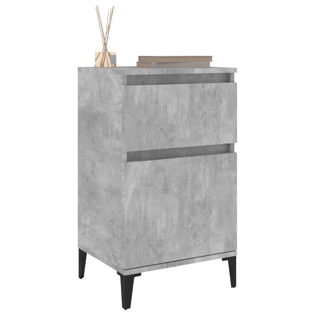 Nightstand Concrete Gray 40x35x70 Cm