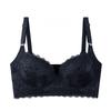 Large Size Thin Cup Lace Underwear for Women with Side Breast Adjustment and Underwire Bra
