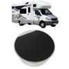 RV Sink Single Bowl Stainless Steel Hand Wash Basin Sink with Tempered Glass Lid for Caravans Camper