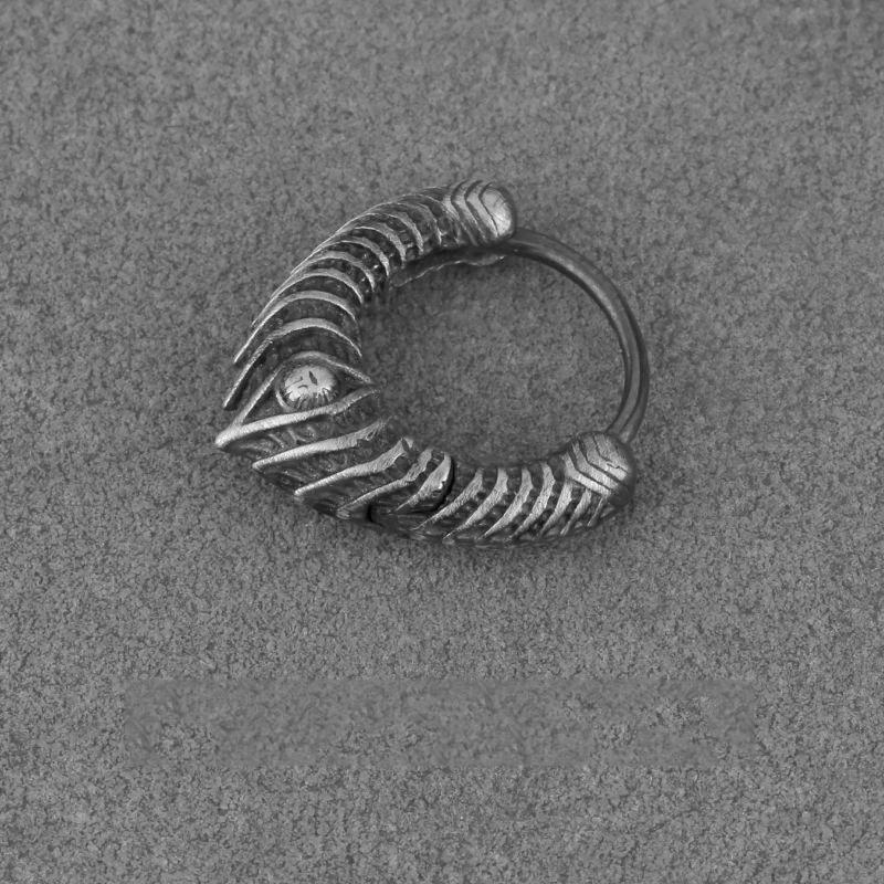 

Мужские серьги-кольца «Глаз Гора», египетский бог, ретро-амулет, нишевый дизайн, крутые серьги из стерлингового серебра Eye of Horus [Single]
