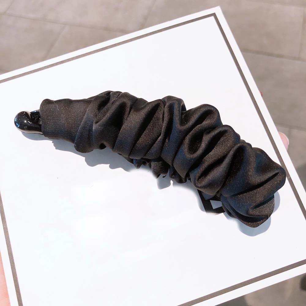 Women Simple Cloth Korean Folds Ponytail Holder Hair Accessories Banana Clip Hair Claw