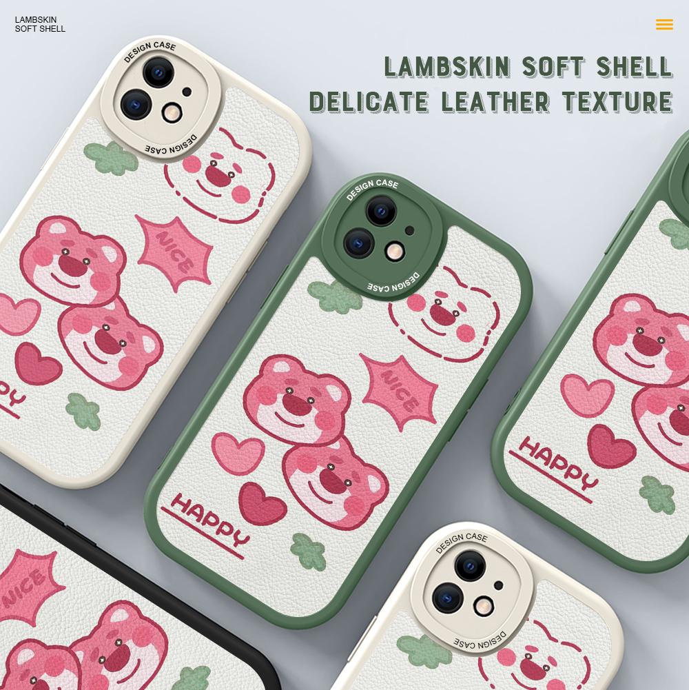 

Тонкий кожаный чехол с рисунком Диснея Лотсо с медведем, кожаный чехол на заднюю панель, мягкий силиконовый чехол из искусственной кожи, чехол для телефона для Vivo