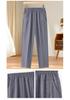 Summer Nine-Point Pants for Middle-Aged & Elderly Women - Loose Fit, Elastic High-Waist, Straight Leg