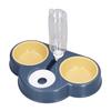 Triple Dog Cat Bowls 15 Degree Tilted Raised Cat Food Bowl with Automatic Water Bottle for Puppy