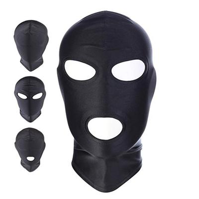 Masque facial complet unisexe pour hommes et femmes, masque de tête en Latex, métallique brillant, yeux ouverts, bouche, couvre-chef de Cosplay, capuche pour Costume de jeu de rôle