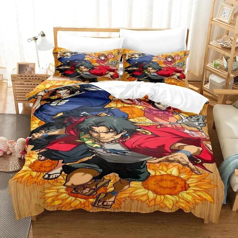 3D Printed Samurai Champloo Bedding Set Anime Duvet Cover Double Twin Full Queen King Adult Boys Bedclothes Quilt Cover