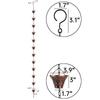Rain Chain 9FT Copper Downspout Drain Adapter 12 Cups Rain Gutter Chains For House Garden Outdoor Gazebo Roof Canopy