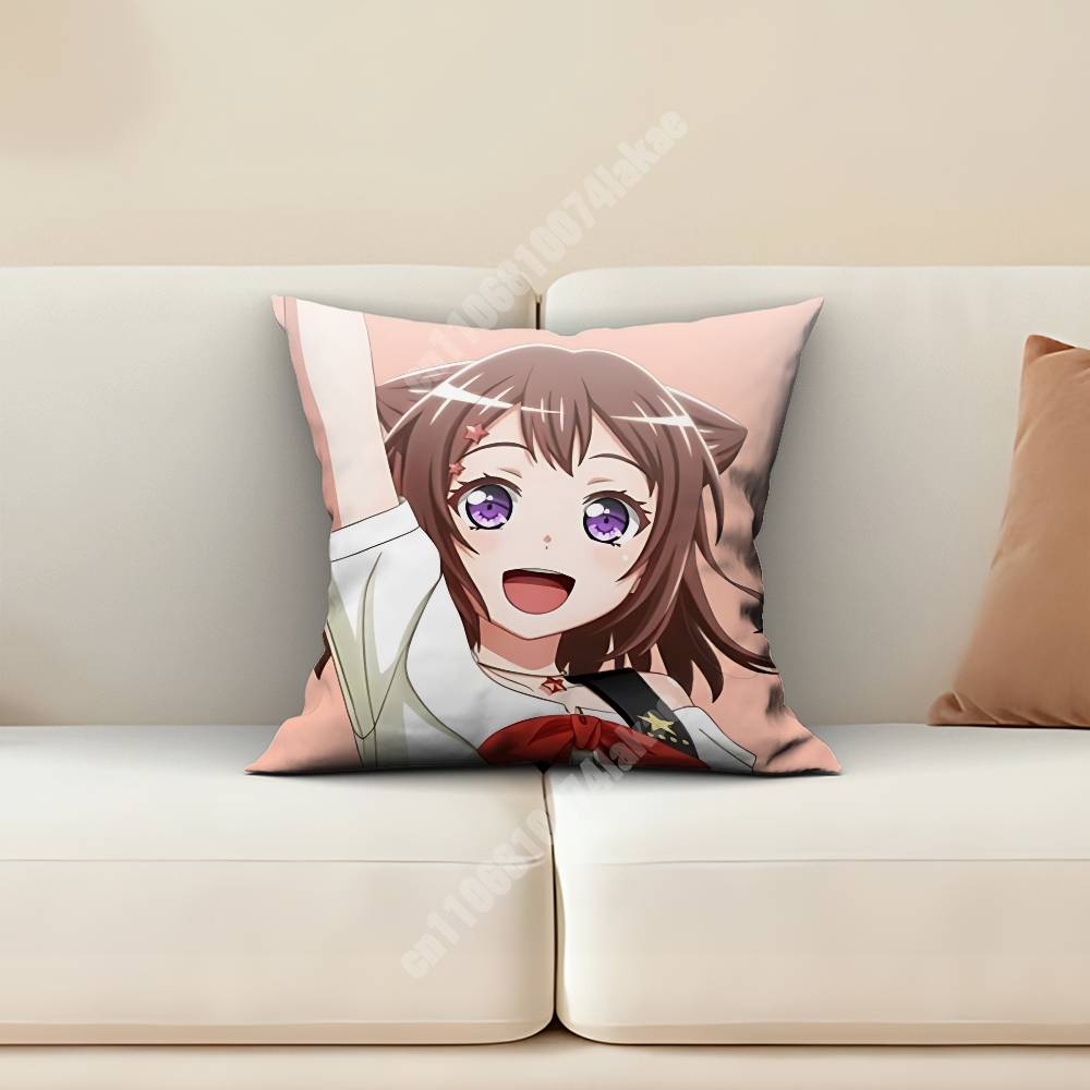 Bandori Kasumi Toyama STARK Pillow Cover Sofa Couch Cushion Case Home Living Room Decoration