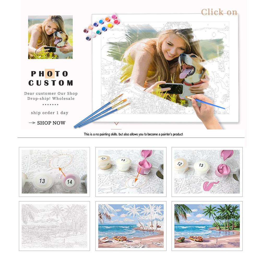 Buy 40x50cm Painting By Number for Adults Landscape Modern Picture By