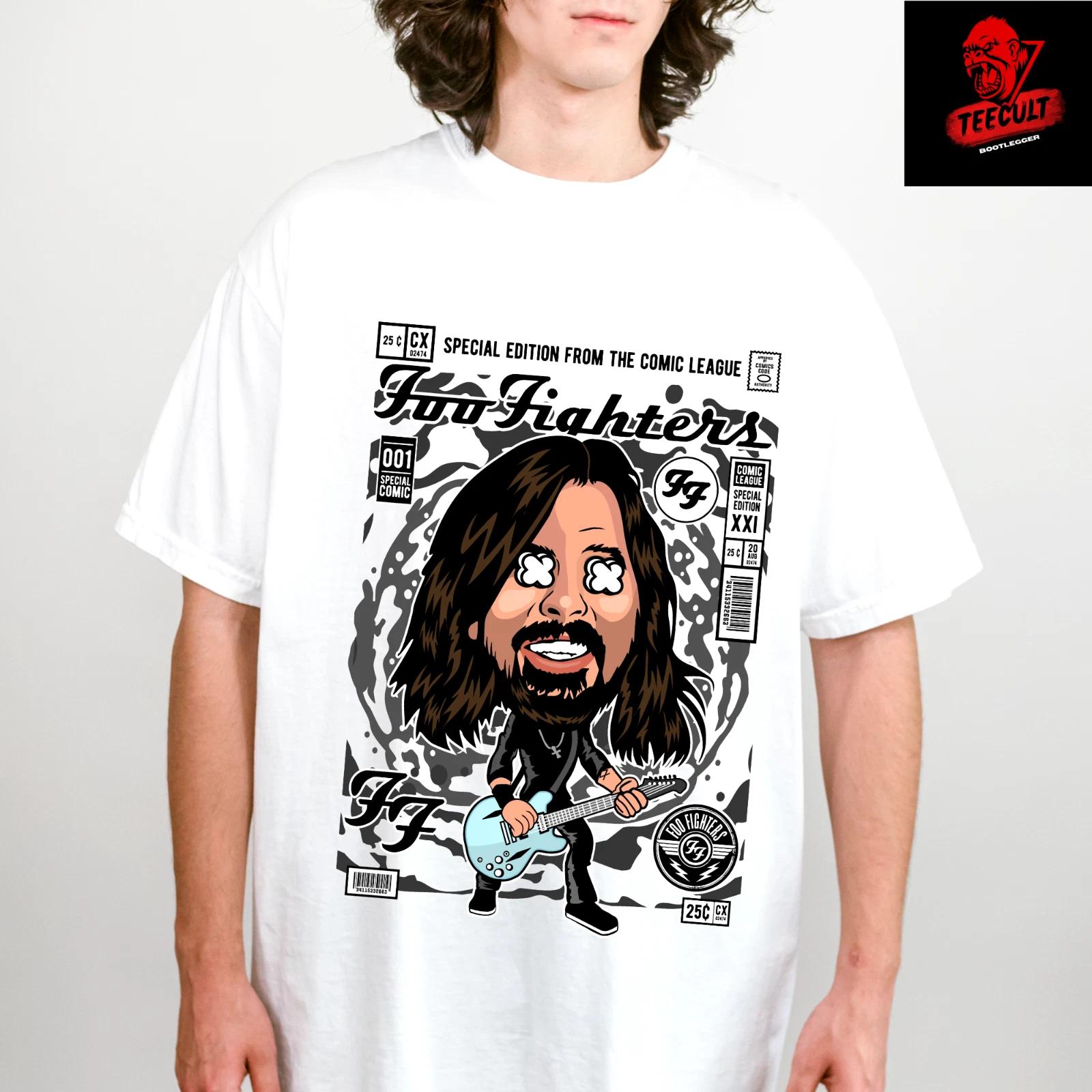 Men s and Women s T-shirts Foo Fighters Rock Band Tee Unisex Heavy Cotton Rock Band XXXXL
