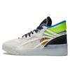Li Ning Wave Mid Party Slip Resistant Abrasion Resistant Mid Top Skateboard Shoes Women's White Black Blue AGCS284-1
