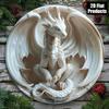 1 Piece 2D Flat Dragon Metal Wall Art Mystical Divination Decor For Office Home Cafe Gift