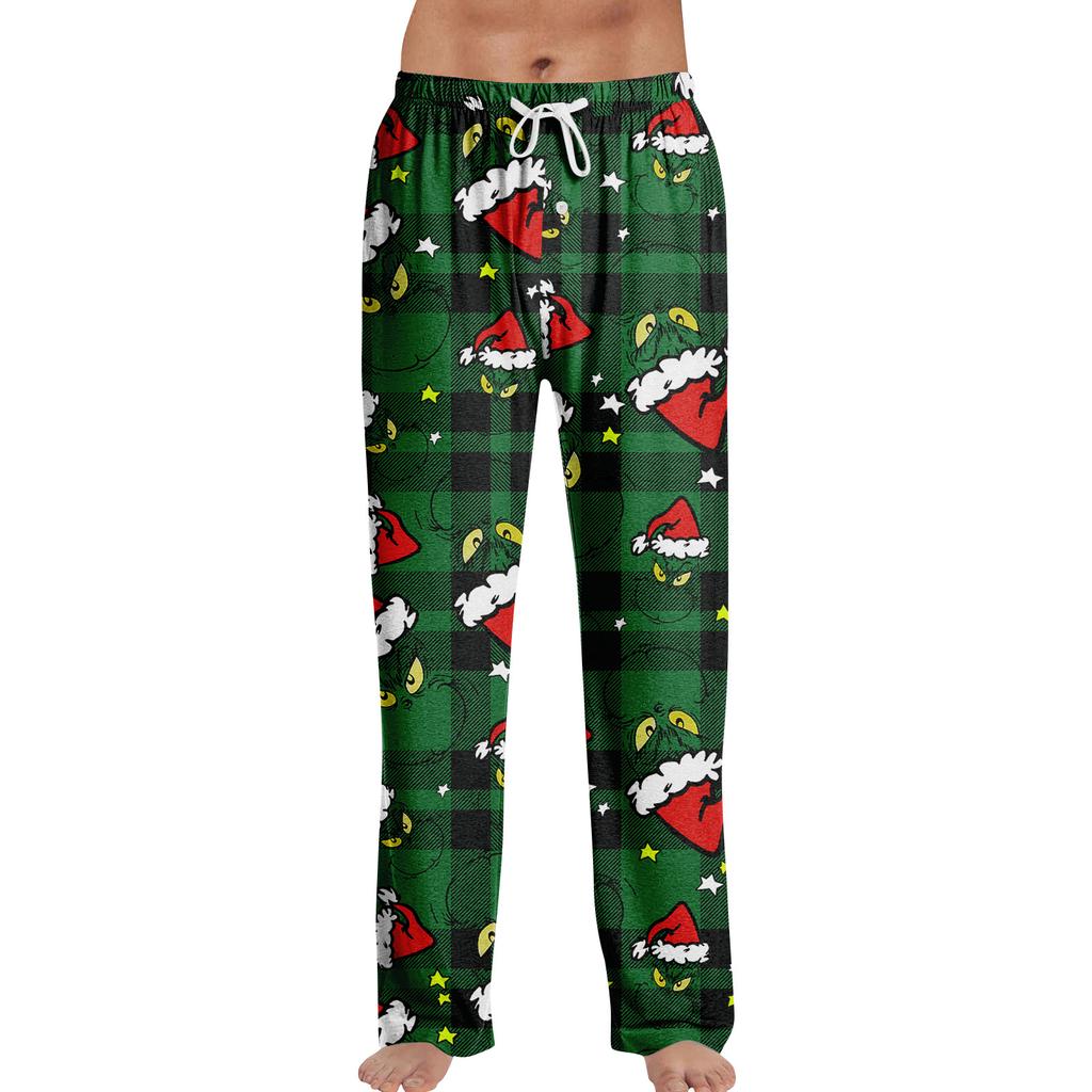 Пижамные брюки Домашняя одежда Повседневные Брюки на кулиске с эластичной талией Удобные Прямые Брюки для йоги Свободные