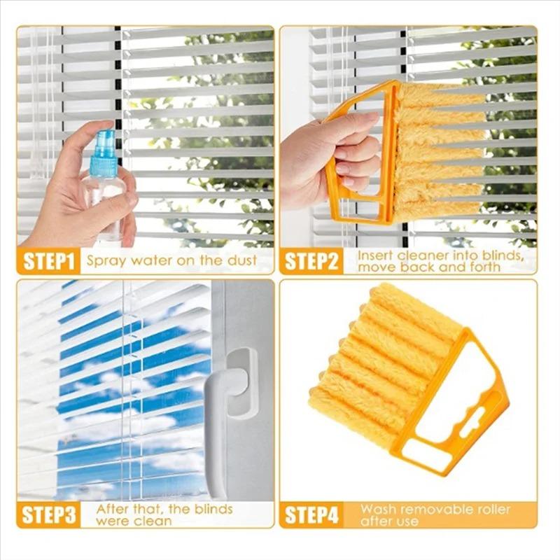 Fensterreinigungsbürste Mikrofaser Klimaanlage Reinigung Staubtuch Reiniger Waschen Jalousie Klinge Reinigungstuch Küchenwerkzeug