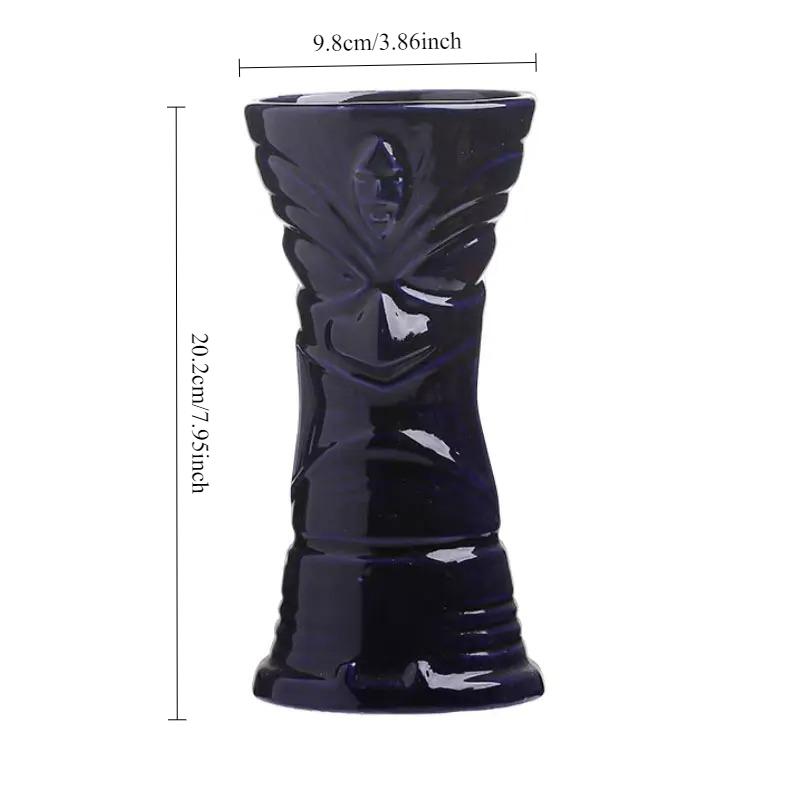 Tropical Drinkware Tiki Mugs for Cocktails Barware Decor Cups Ceramic Hawaiian Tiki Mug Glasses Best Gift To Friend Decoration