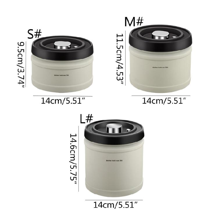 Stainless Steel Vacuum Sealed Cans Airtight Coffee Container Storage Canister