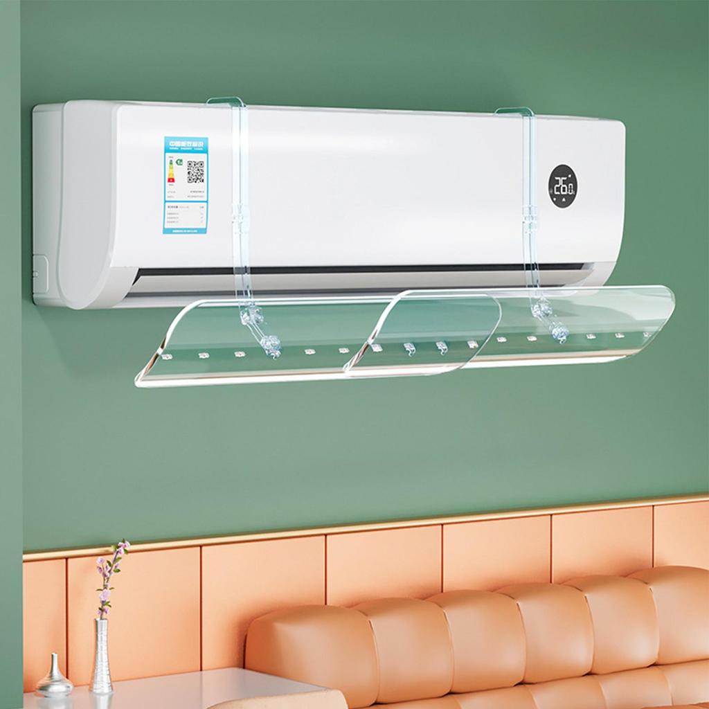 Heat Register Deflector Wall-Mounted Retractable Baffle AC Air Deflector For Split Units For Home Indoor Nursery Bedroom Living