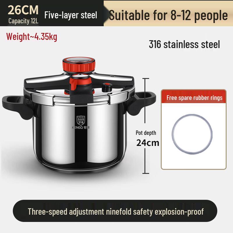 Zhuchuang Jingpin 316 Stainless Steel Pressure Cooker