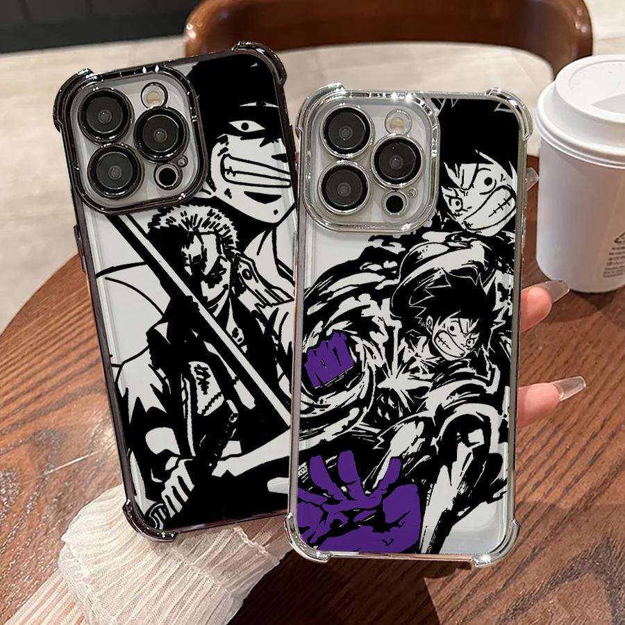 Anime Ones Pieces Case for iPhone 16 15 16Plus XS MAX 13 15Pro Max 11Pro XR 12 14 Pro 11 Clear Cover