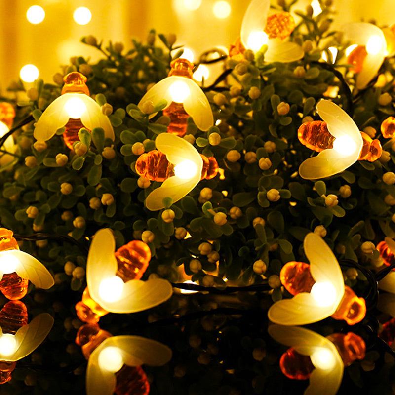 Cherry Blossom Waterproof Solar String Lights for Outdoor Garden and Balcony Décor
