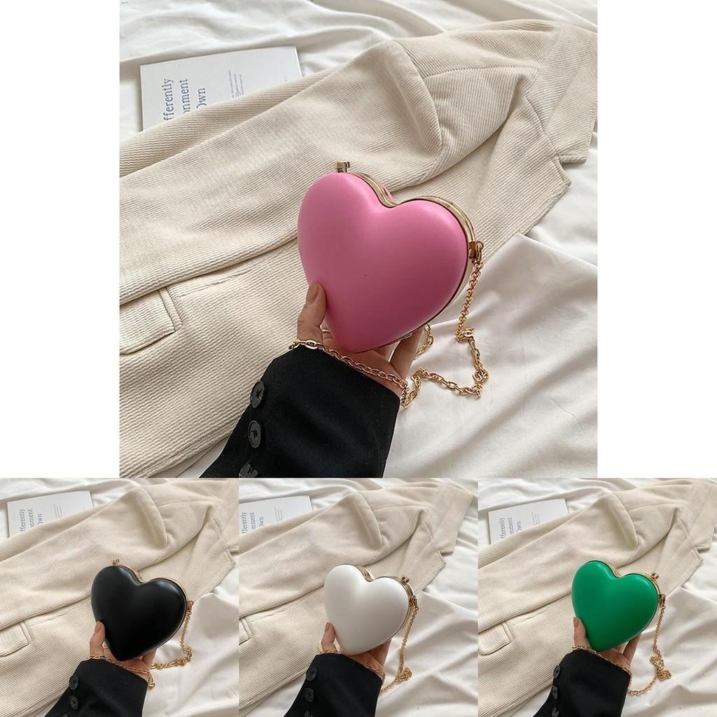 Chic Heart-shaped Crossbody Bag Trendy Street Style 2024 New Women's Fashion