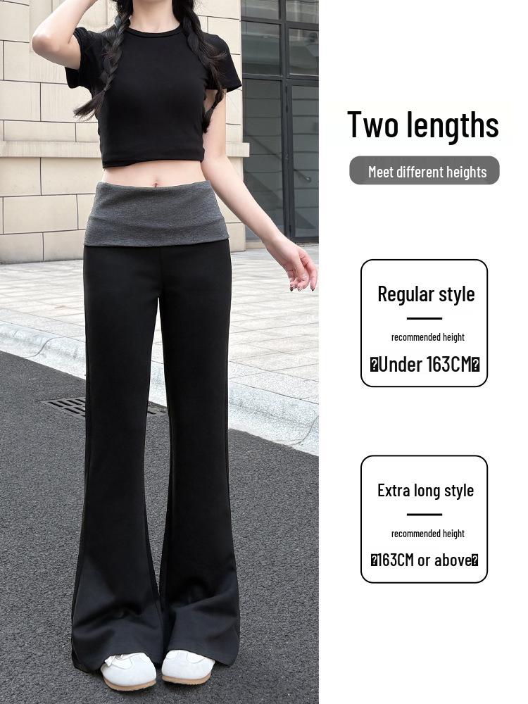 Pantaloni da Yoga a Zampa d'Elefante Color Block da Donna - Vita Bassa, Vita Alta, Versatili, Snellenti per Primavera/Estate