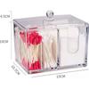 Transparent Acrylic Cotton Storage Box Cotton Swab Box Desktop Dressing Table Cosmetics Dustproof Storage Box Organizer