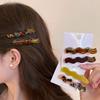 2Pcs New Y2K Wave Acetic Hairpins for Women Sweet Hair Decorate Side Hair Clips Barrettes Elegent Hair Accessories Daily Wear