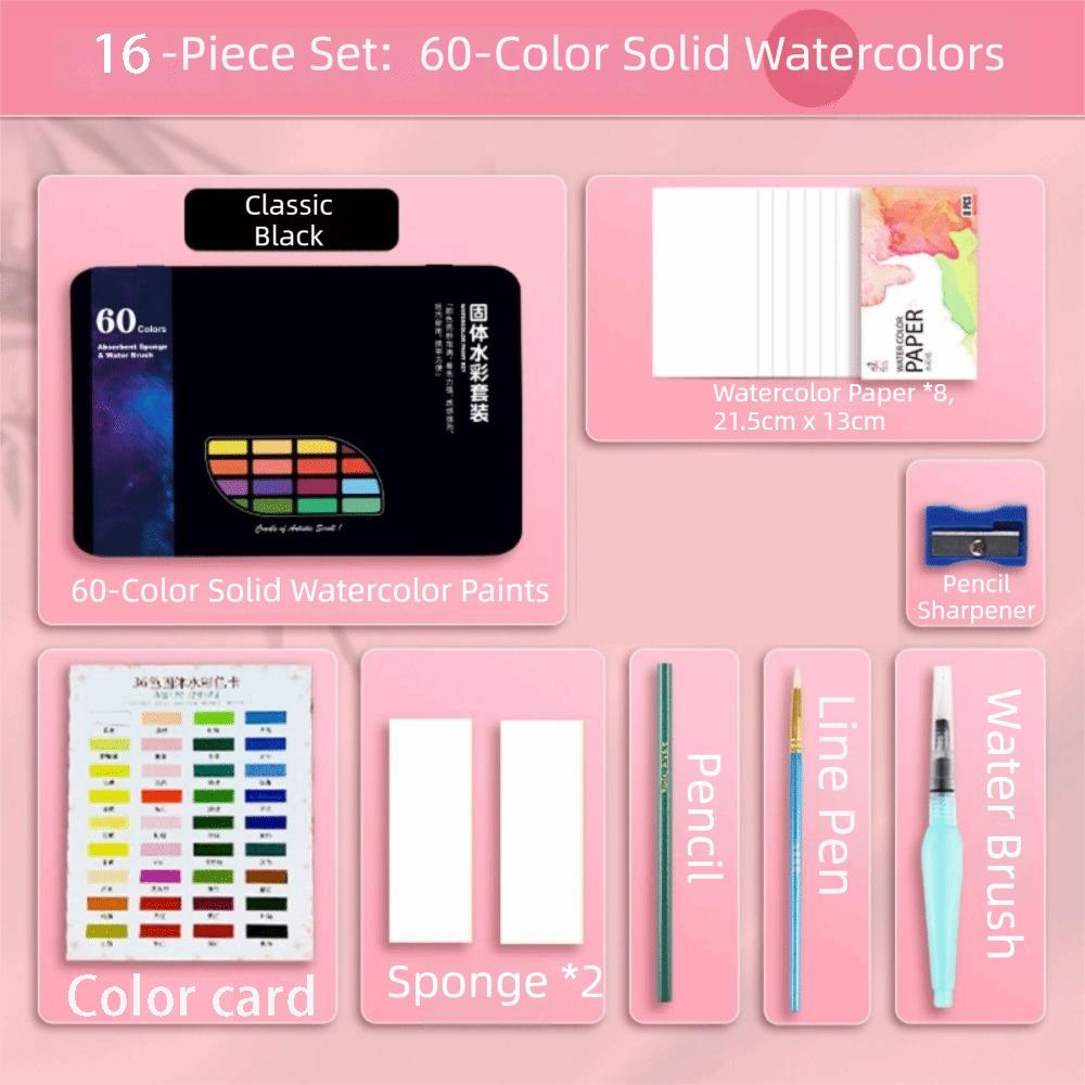 15/16Pcs Solid Pigment Watercolor Paint Set Watercolor Pigment Set  Starter Artists