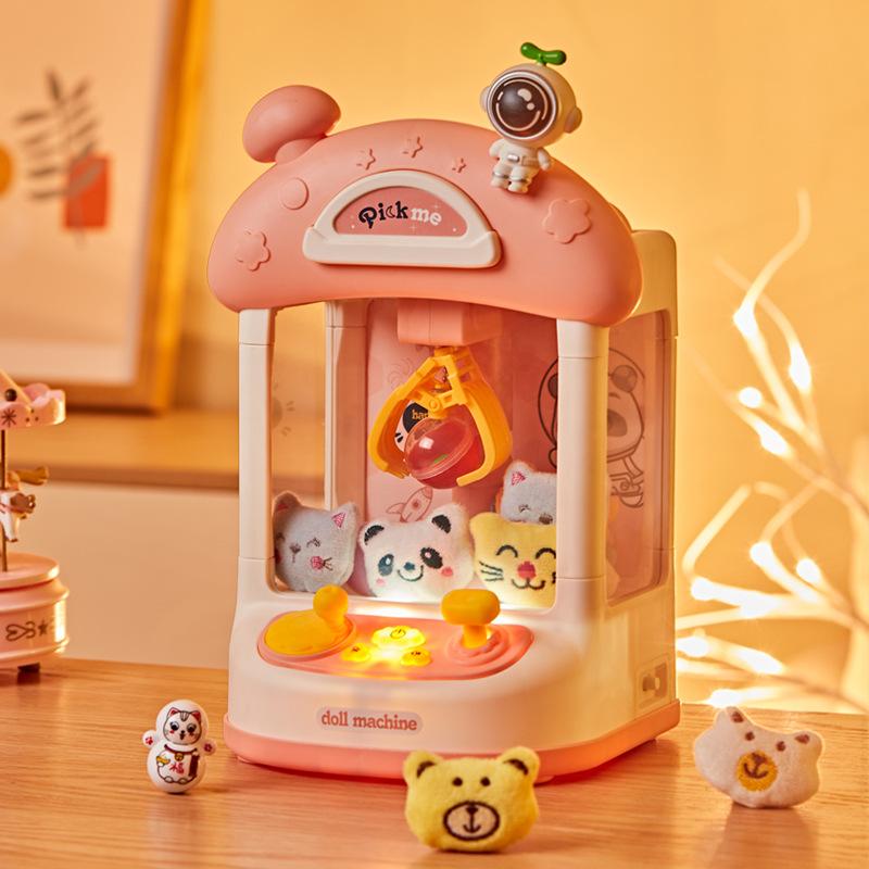 Mini Doll Claw Machine Kids Candy Catch Grabber Party Toy Lights Music Gift
